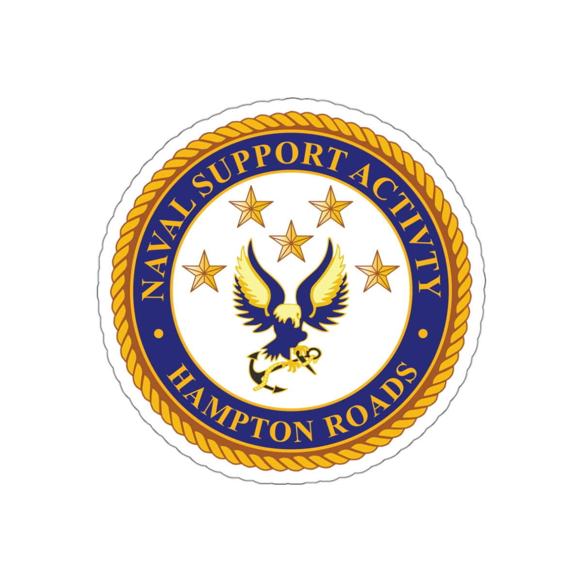 Die-Cut Vinyl Sticker - Navy - Naval Support Activity - Hampton Roads
