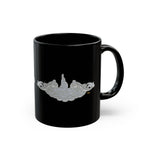 Black Mug (11oz, 15oz) - Navy - Submarine Badge - Silver  wo Txt