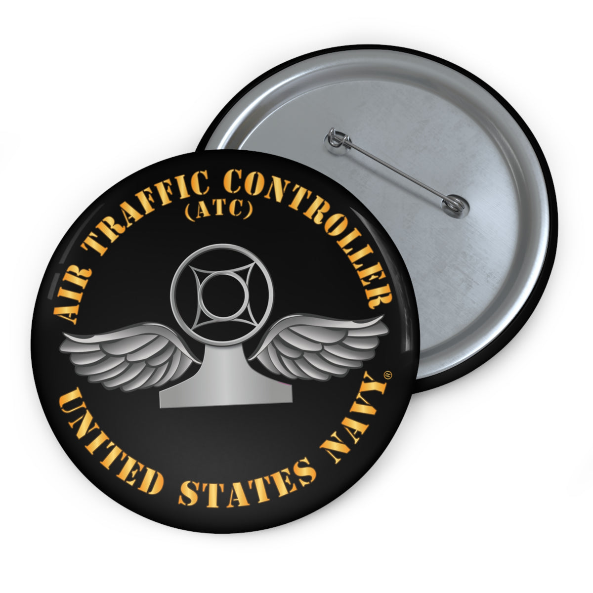 Pin Button - Navy - Rate - Air Traffic Controller (ATC)