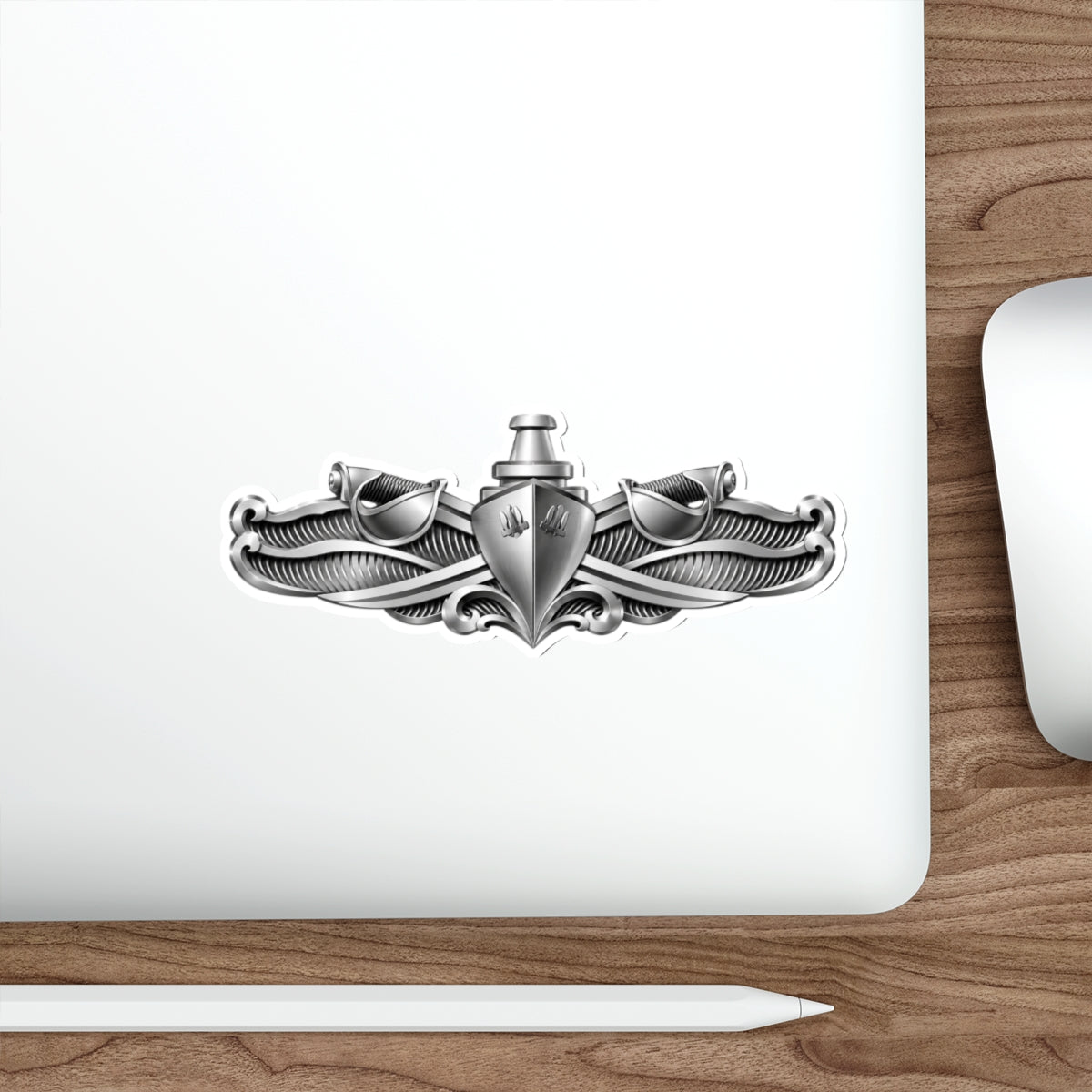 Die-Cut Vinyl Sticker - Navy - Badge - Enlisted Surface Warfare Specialist (ESWS) wo txt - 3D - Enhanced