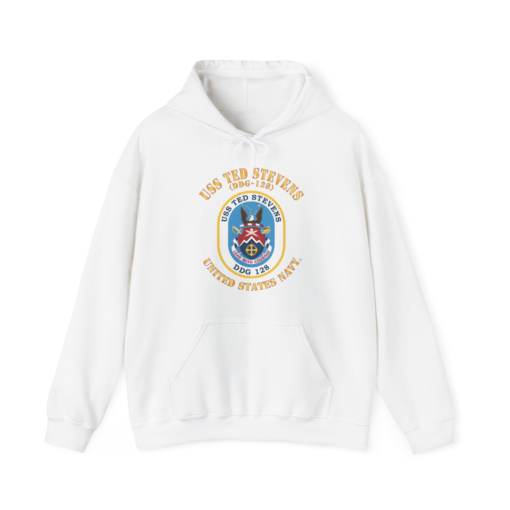 Unisex Heavy Blend™ Hoodies - Navy - USS Ted Stevens (DDG-128)