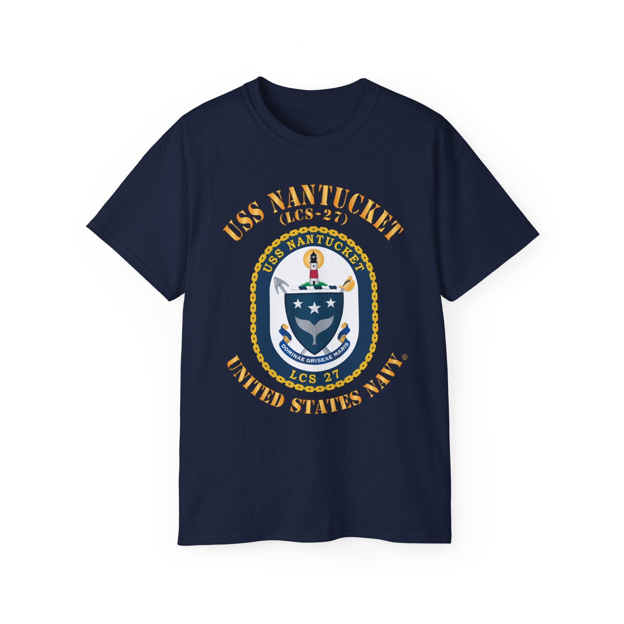 Unisex Ultra Cotton T-Shirt - Navy - USS Nantucket (LCS-27)