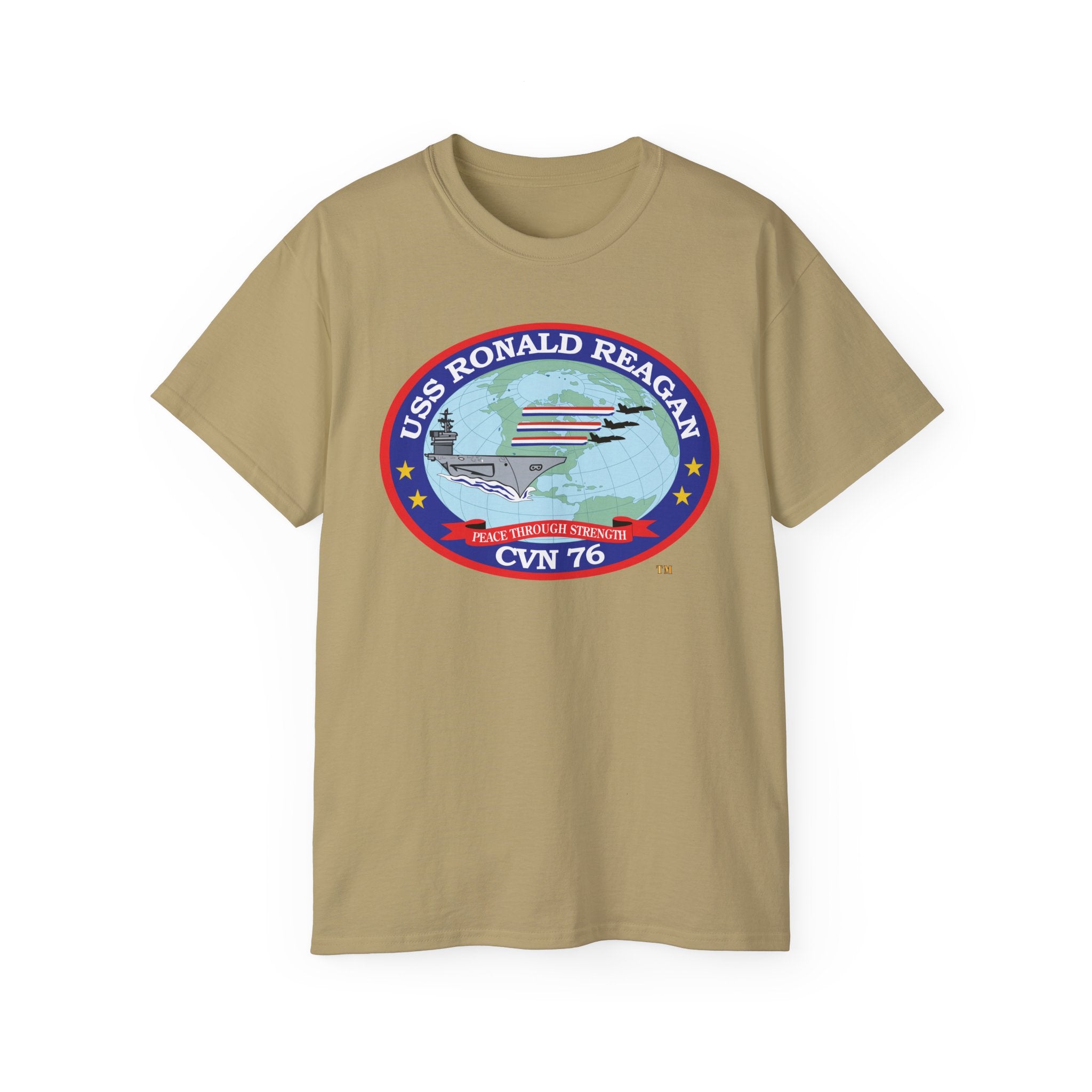 Unisex Ultra Cotton T-Shirt - Navy - USS Ronald Reagan (CVN-76) wo txt X 300