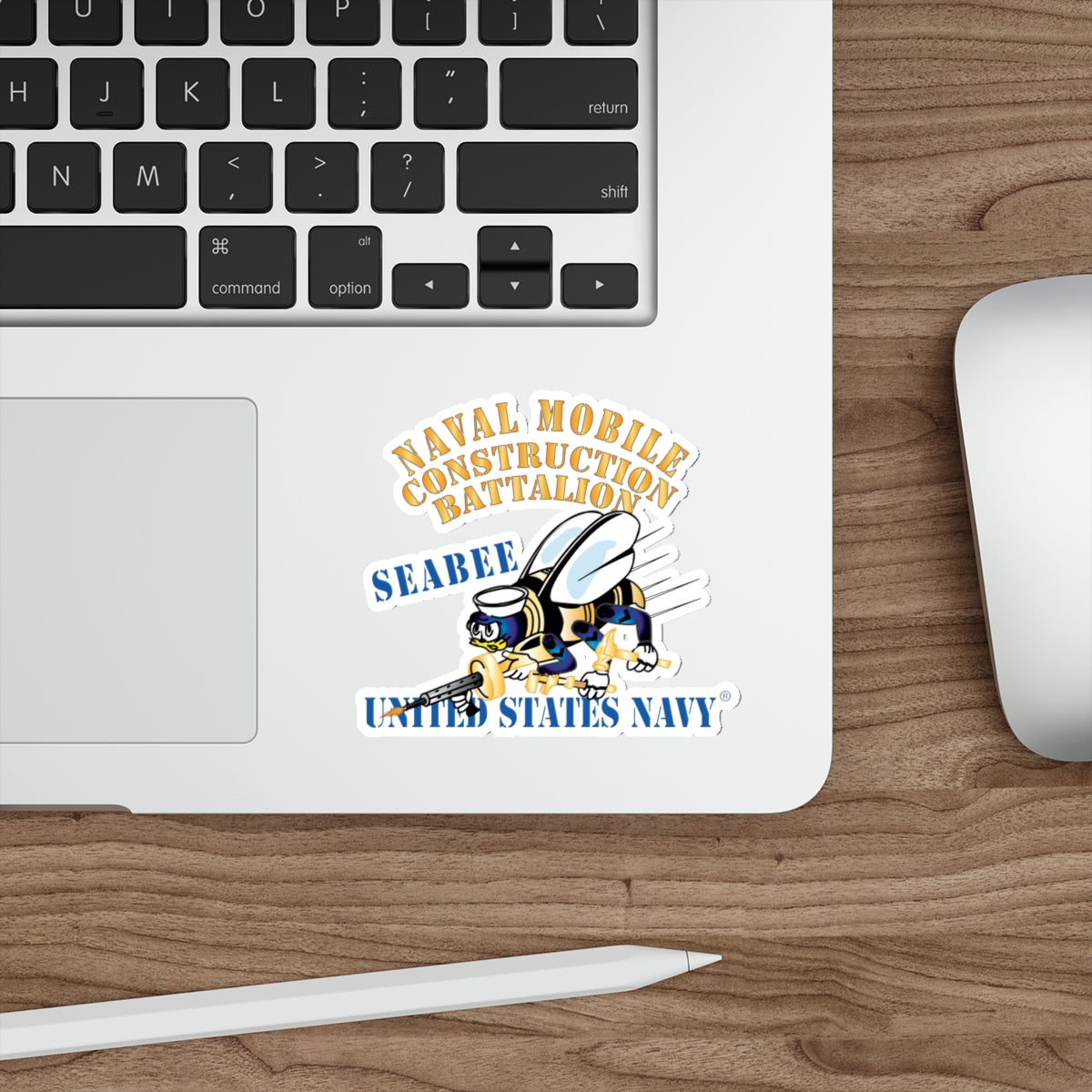 Die-Cut Vinyl Sticker - Navy - Seabee