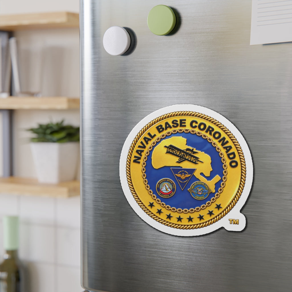Die-Cut Magnet - Navy - Naval Base Coronado - Crest - 3D - Enhanced