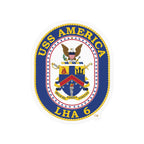 Kiss-Cut Vinyl Decal - Navy - USS America (LHA-6) wo txt