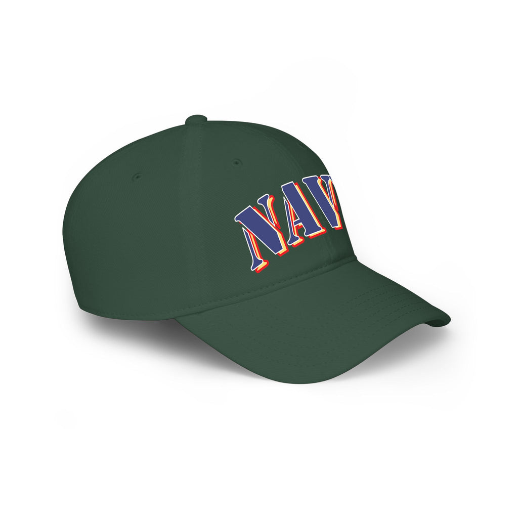 NAVY DTF Baseball Cap — Red Low Profile Hat for Military & Patriotic Fans