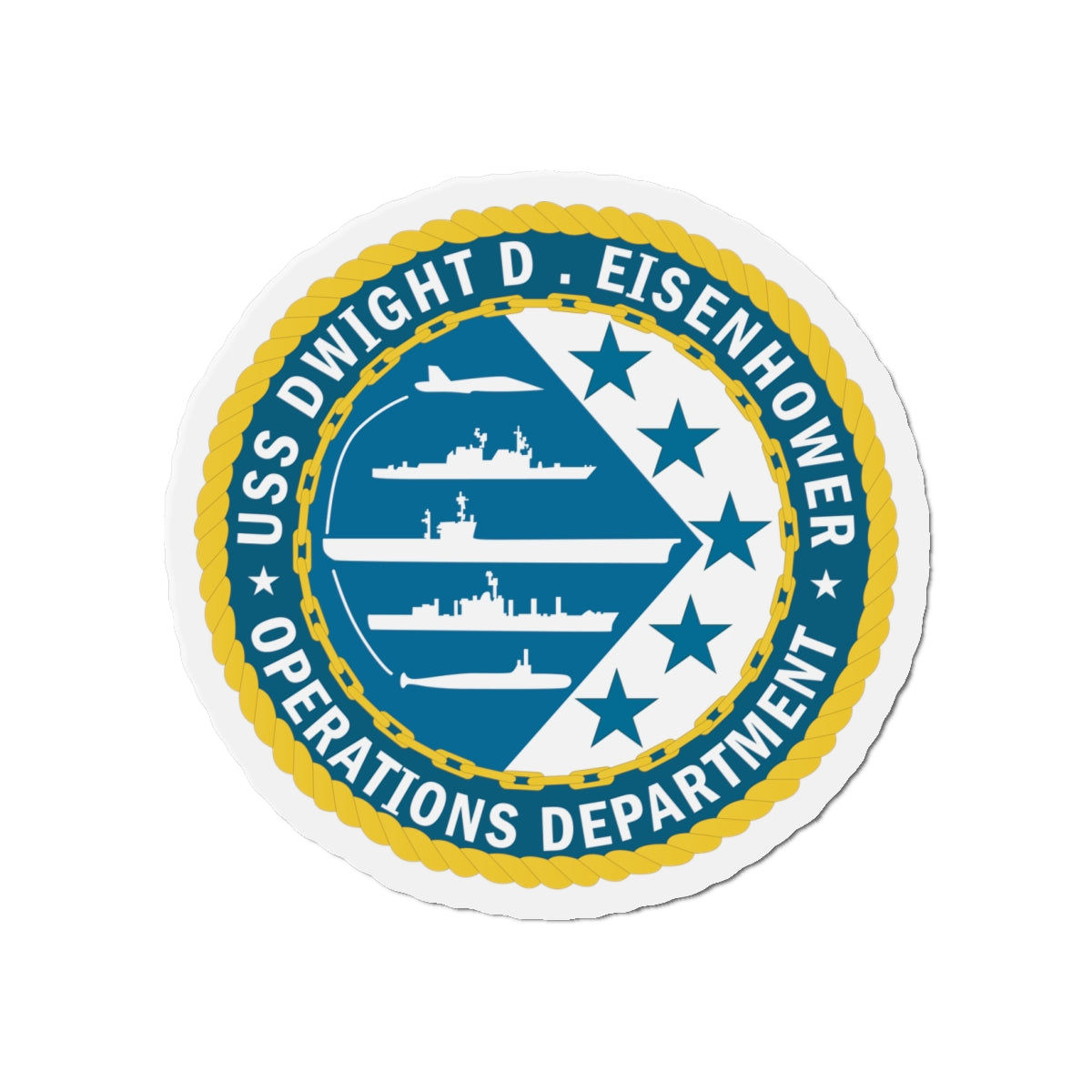 Die-Cut Magnet - Navy - USS Dwight D. Eisenhower (CVN-69) - Operations Department wo txt