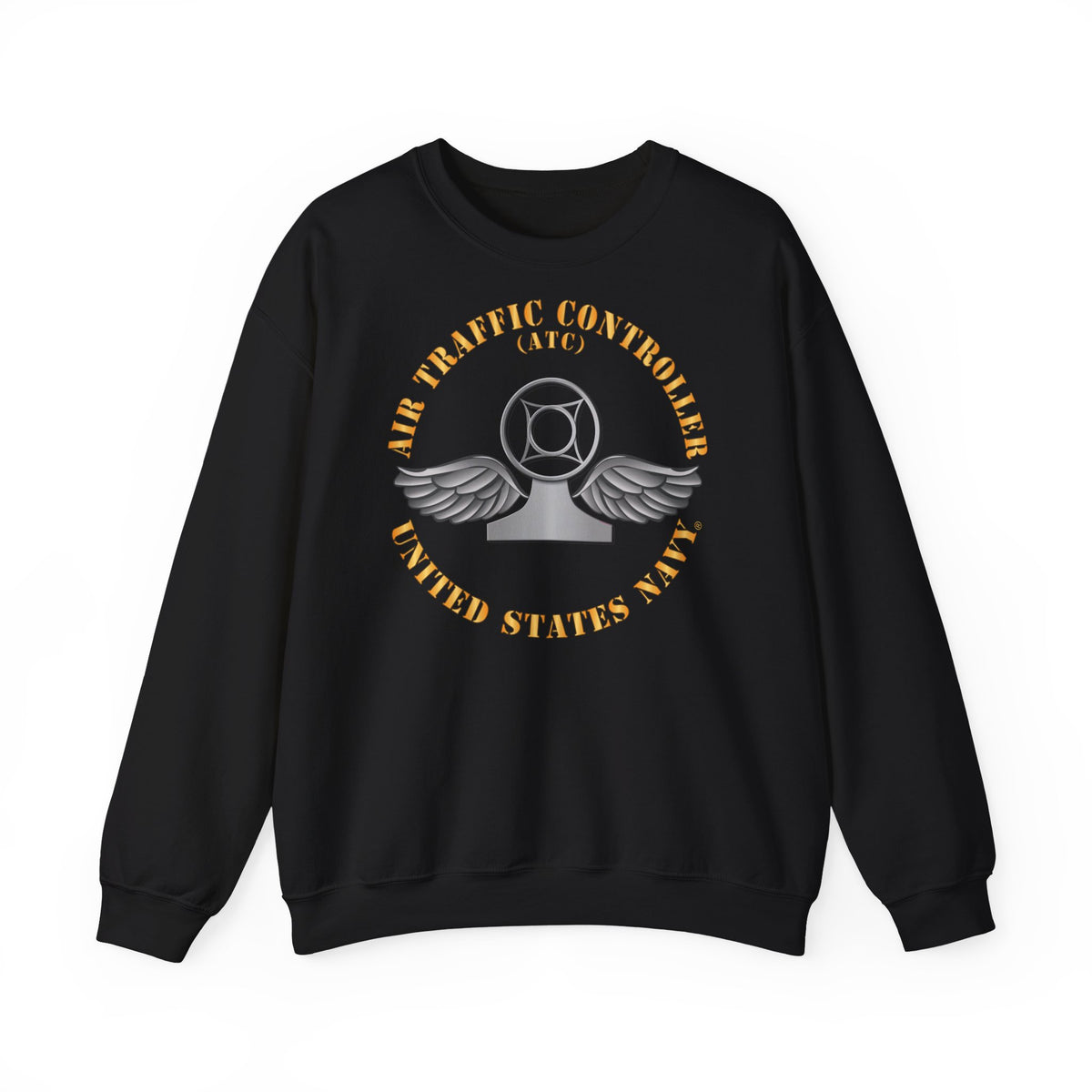 Unisex Heavy Blend™ Crewneck Sweatshirt - Navy - Rate - Air Traffic Controller (ATC)