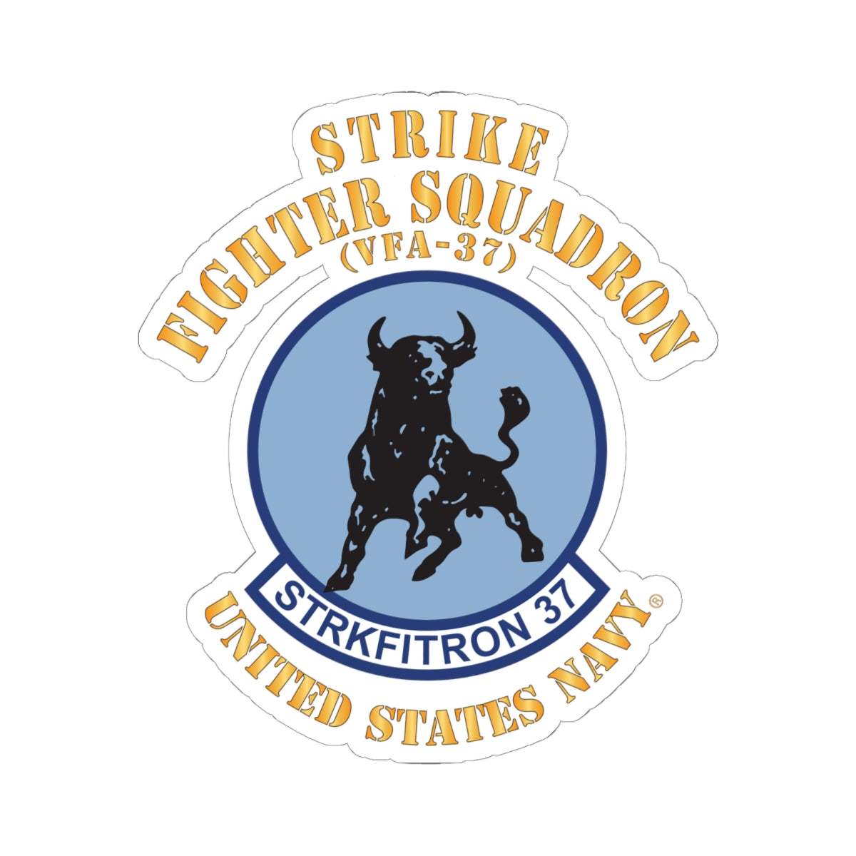 Kiss-Cut Stickers - Navy - Strike Fighter Squadron 37 (VFA-37)