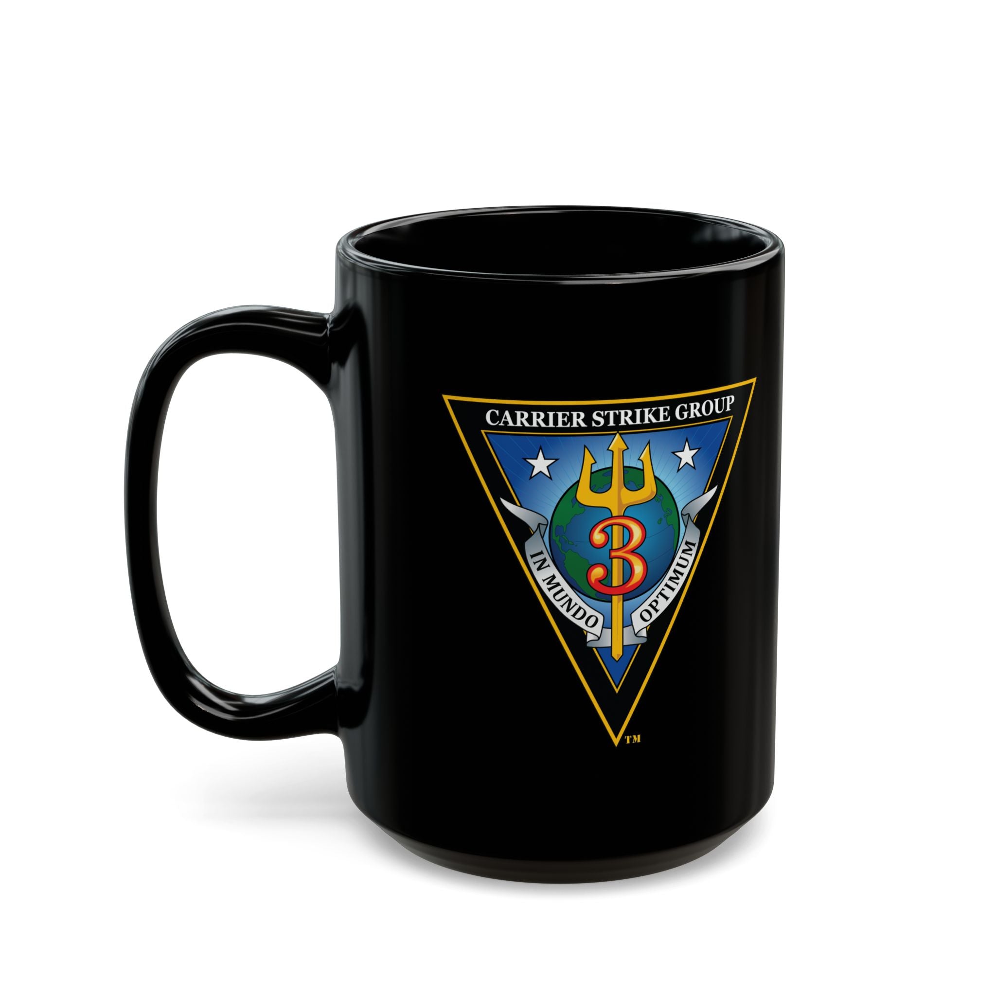 Black Mug (11oz, 15oz) - Navy - Carrier Strike Group 3 (CSG-3) wo txt