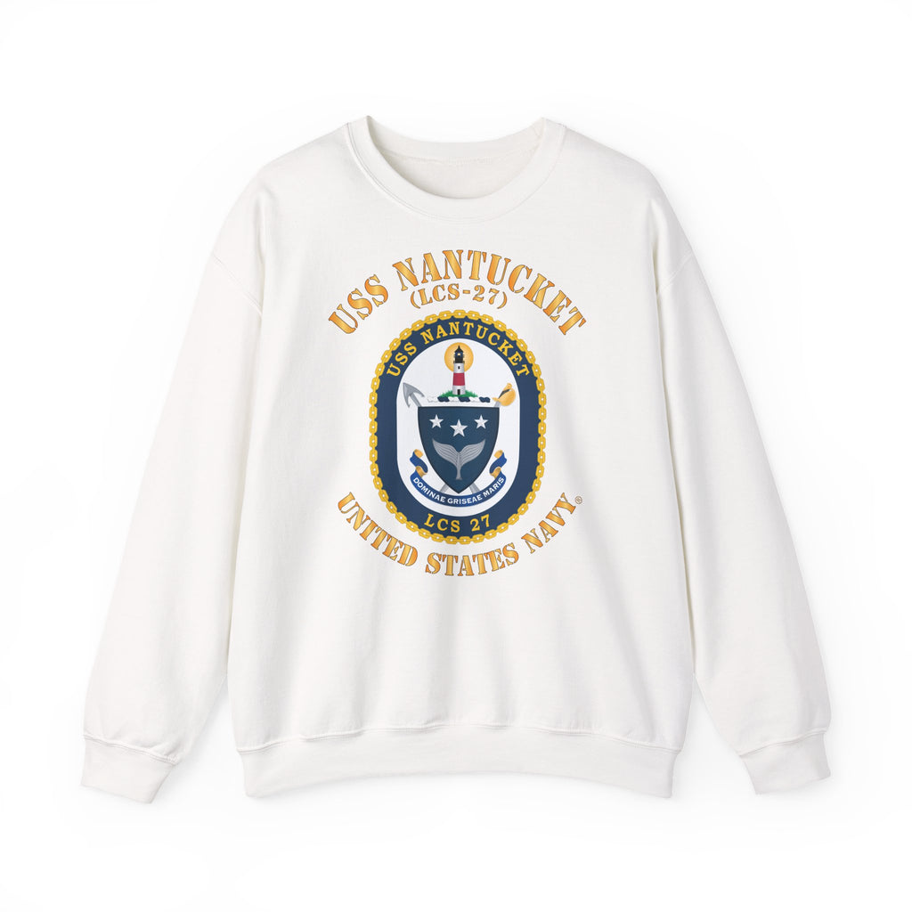 Unisex Heavy Blend™ Crewneck Sweatshirt - Navy - USS Nantucket (LCS-27)