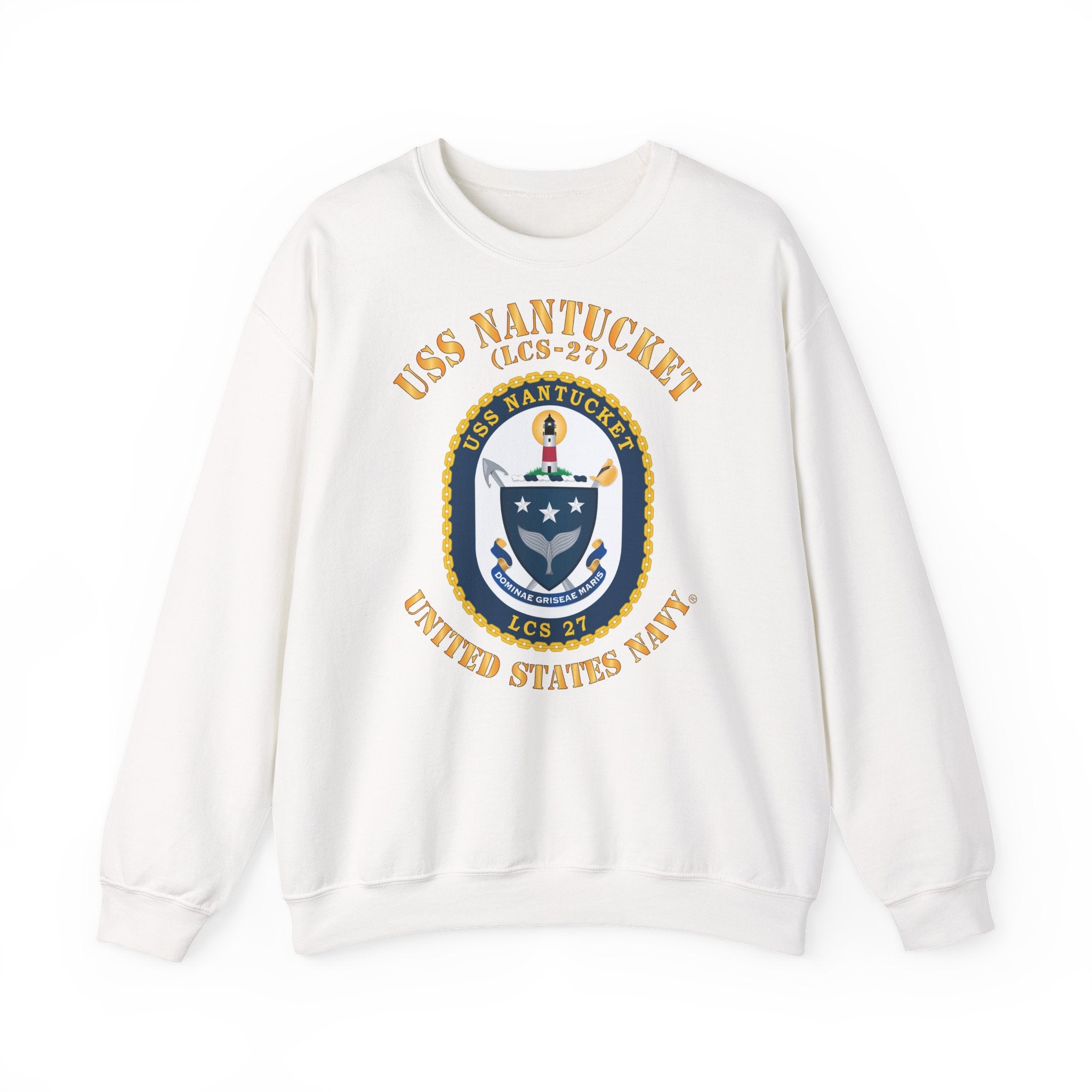 Unisex Heavy Blend™ Crewneck Sweatshirt - Navy - USS Nantucket (LCS-27)