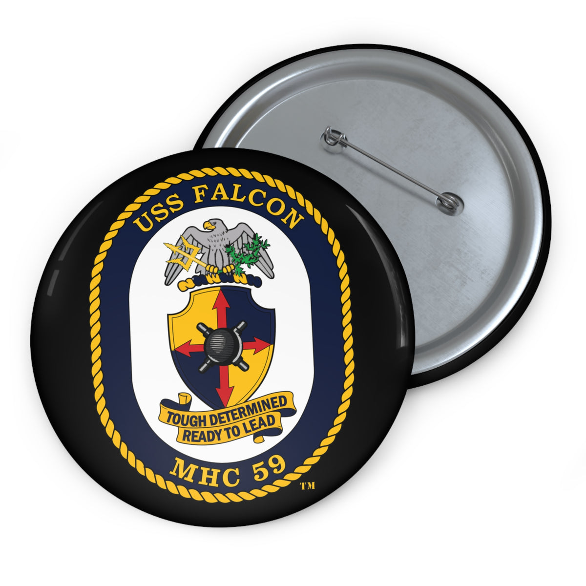 Pin Button - Navy - USS Falcon (MHC-59) wo txt