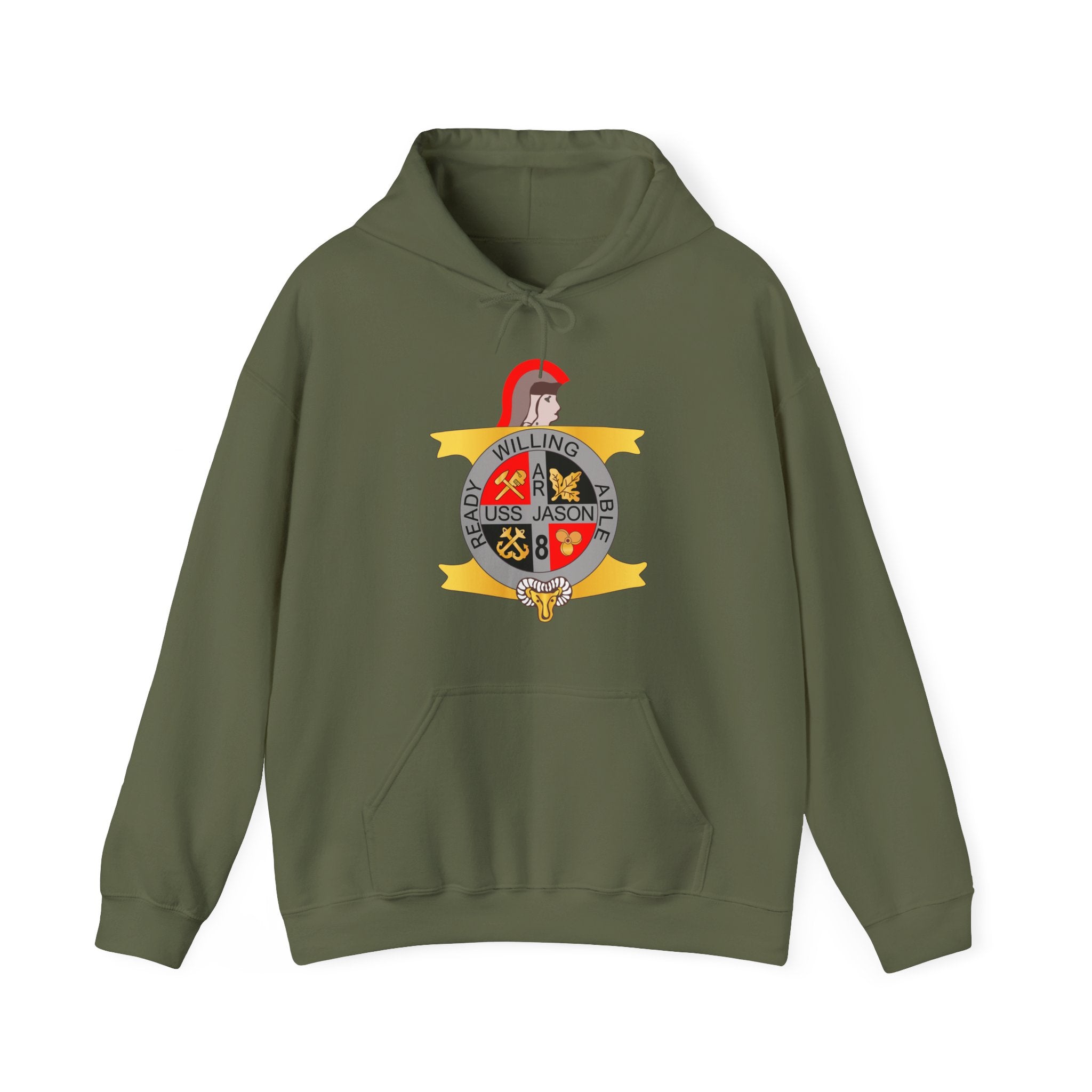 Unisex Heavy Blend™ Hoodies - Navy - USS Jason (AR-8) wo Txt