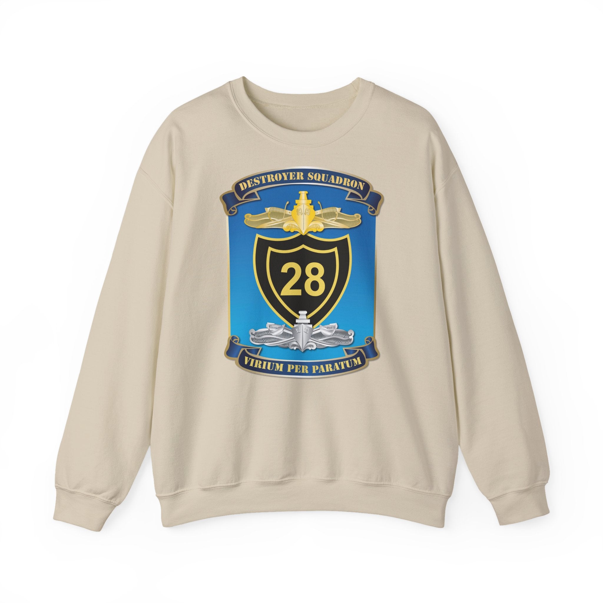 Unisex Heavy Blend™ Crewneck Sweatshirt - Navy - Destroyer Squadron 28 (DESRON-28) wo Txt