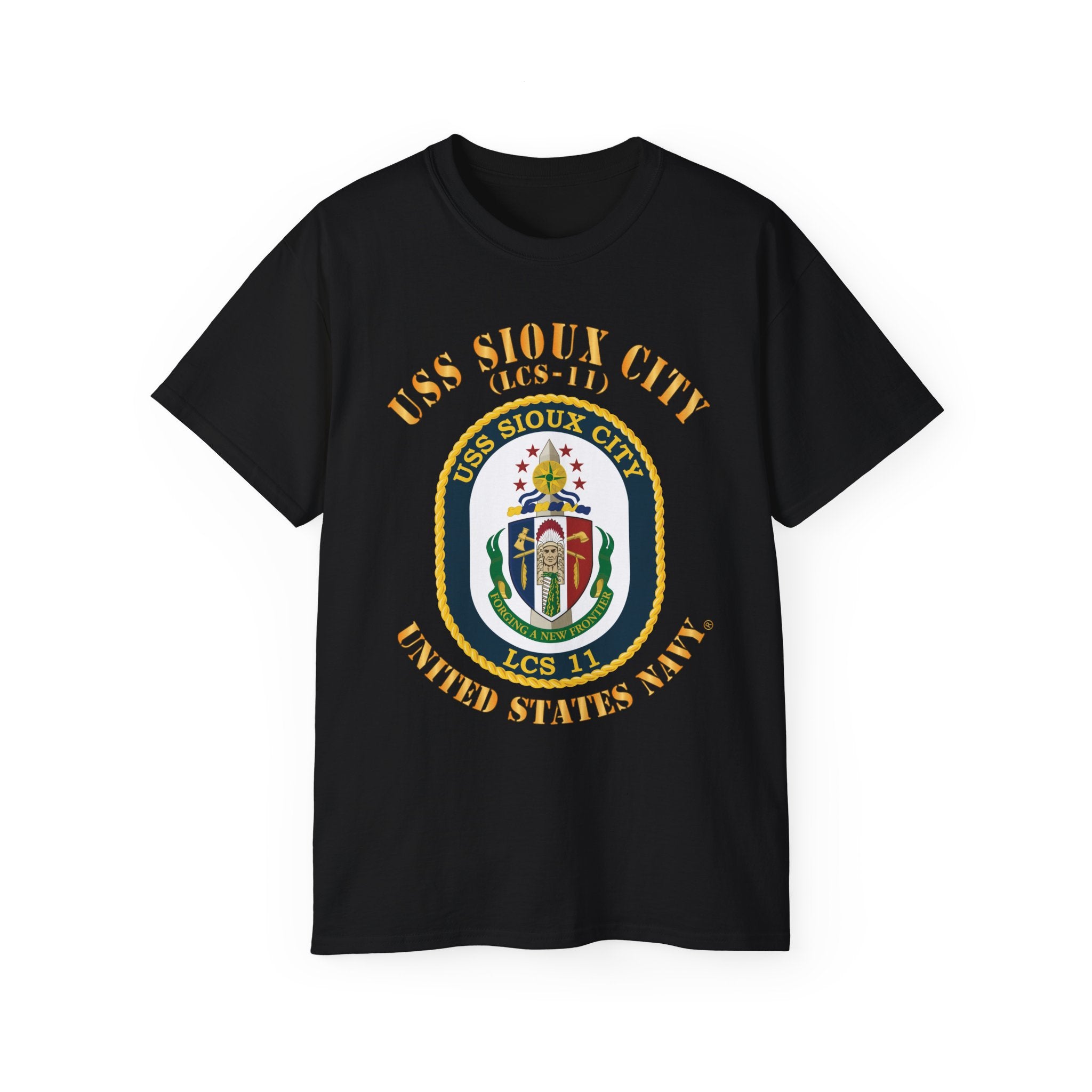 Unisex Ultra Cotton T-Shirt - Navy - USS Sioux City (LCS-11)