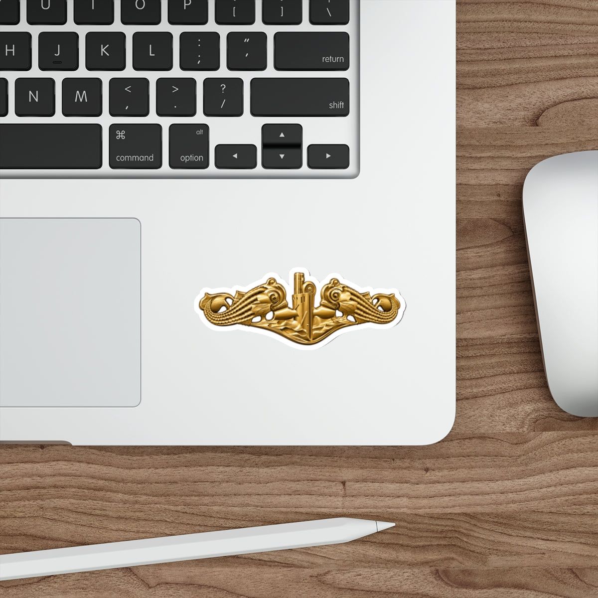 Die-Cut Vinyl Sticker - Navy - Badge - Submarine Warfare wo txt - Officer - 3D - Enhanced