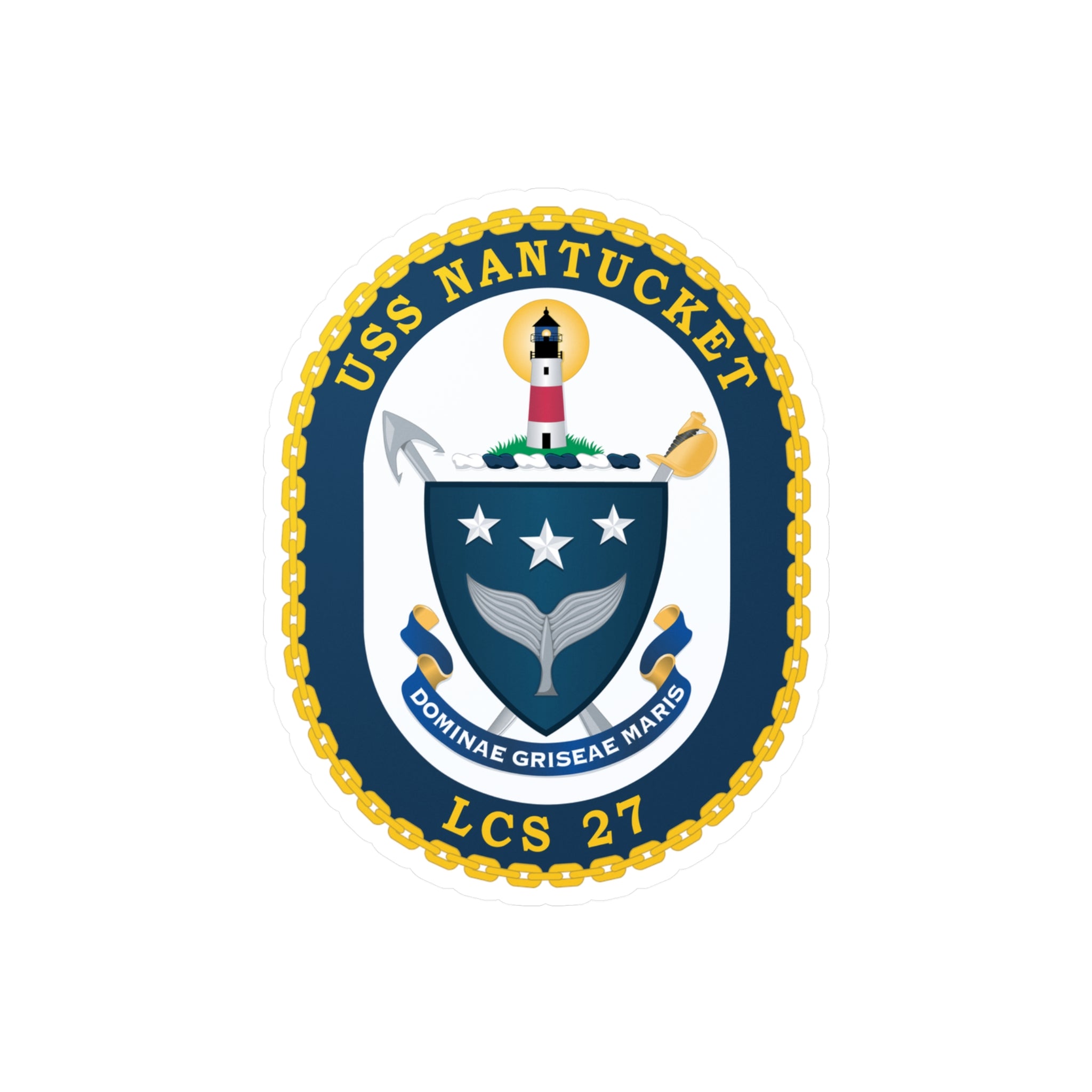 Kiss-Cut Vinyl Decal - Navy - USS Nantucket (LCS-27) wo txt
