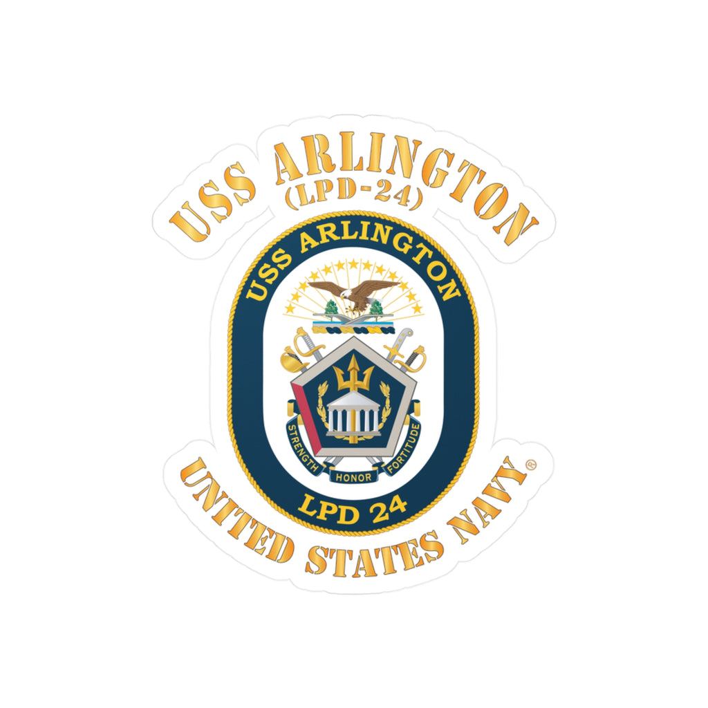 Kiss-Cut Vinyl Decal - Navy - USS Arlington (LPD-24)