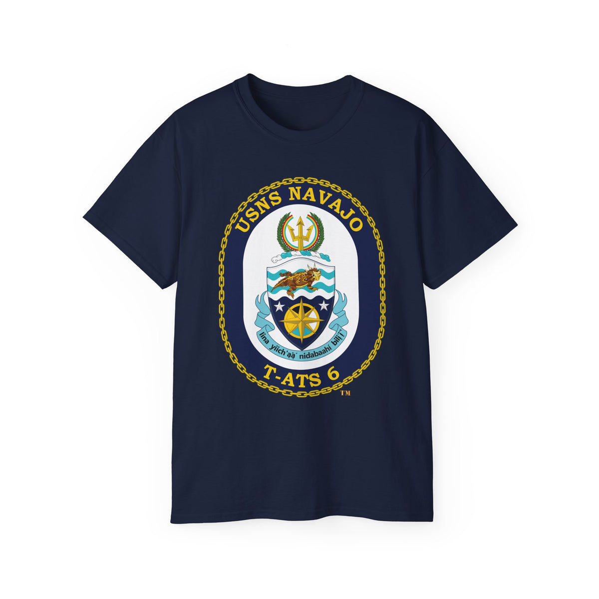 Unisex Ultra Cotton T-Shirt - Navy - USNS Navajo (T-ATS 6) wo txt