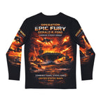Operation Epic Fury Carrier Strike Power Long Sleeve Shirt — Gerald R. Ford US Navy Tribute