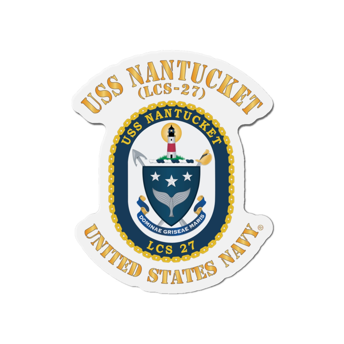 Die-Cut Magnet - Navy - USS Nantucket (LCS-27)