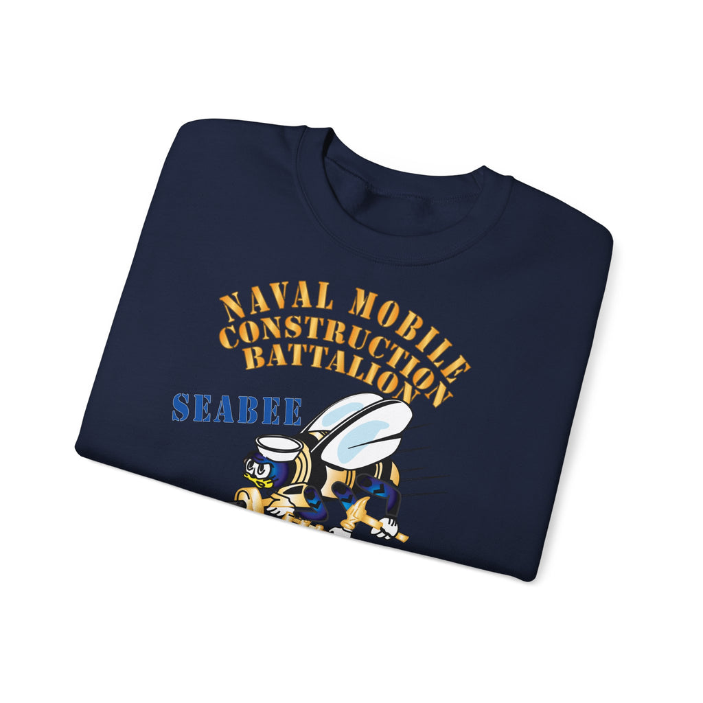 Unisex Heavy Blend™ Crewneck Sweatshirt - Navy - Seabee - Combat Veteran