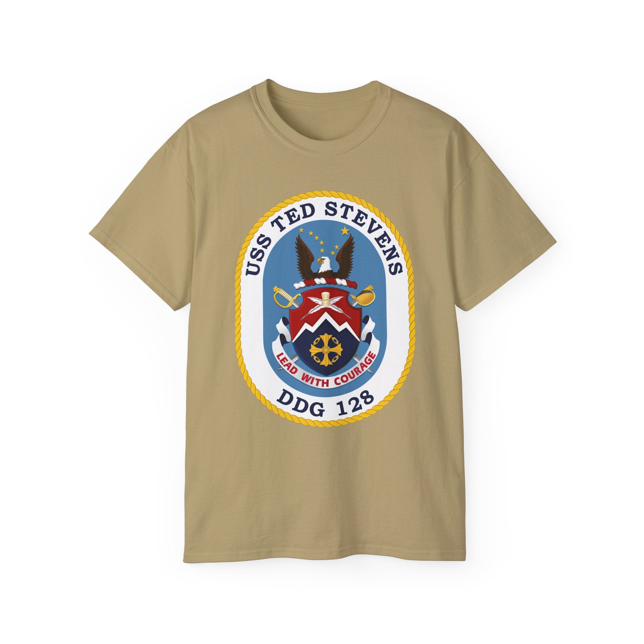 Unisex Ultra Cotton T-Shirt - Navy - USS Ted Stevens (DDG-128) wo txt