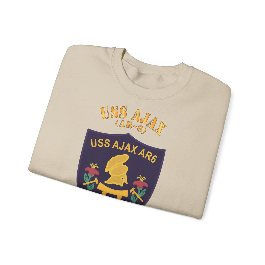 Unisex Heavy Blend™ Crewneck Sweatshirt - Navy - USS Ajax (AR-6)
