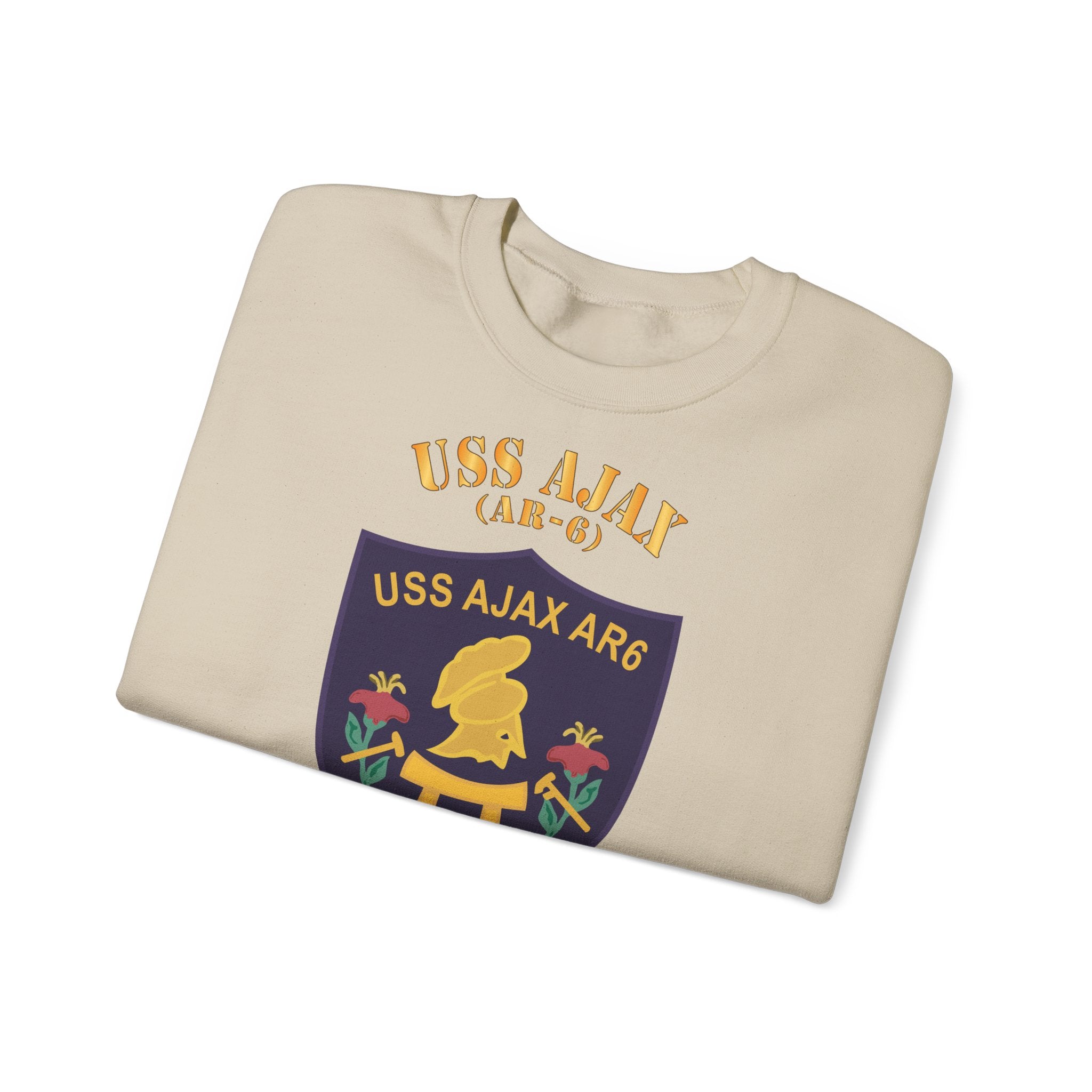 Unisex Heavy Blend™ Crewneck Sweatshirt - Navy - USS Ajax (AR-6)