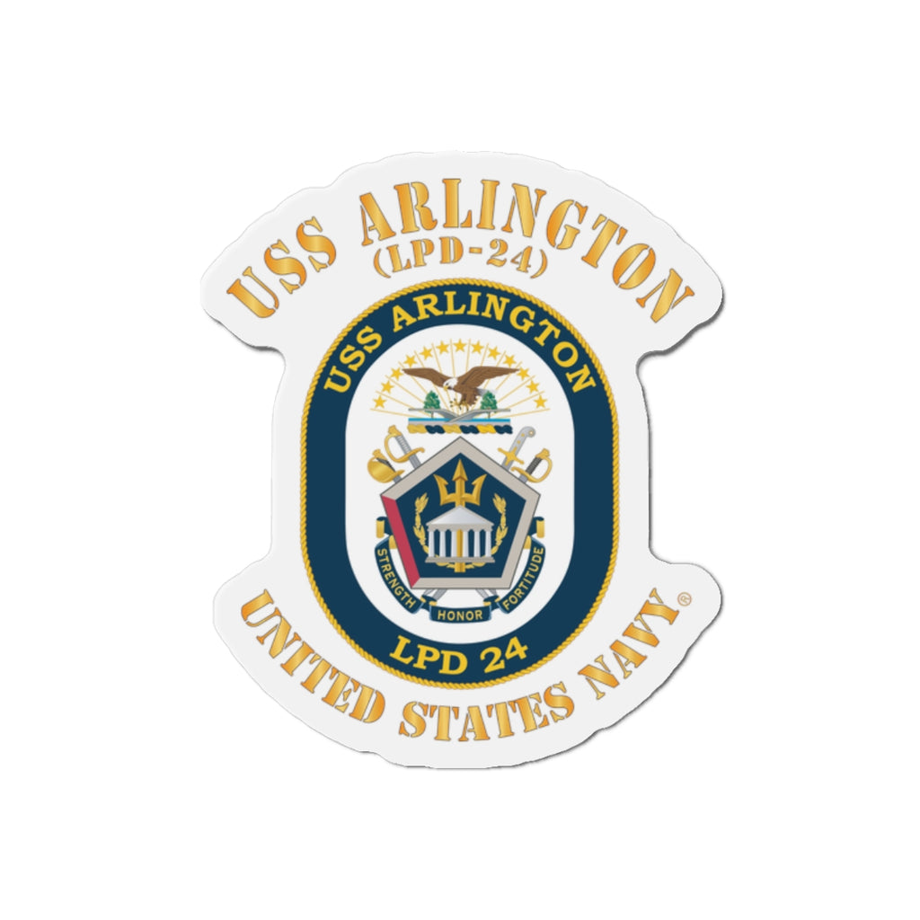 Die-Cut Magnet - Navy - USS Arlington (LPD-24)