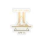 Die-Cut Vinyl Sticker - Navy - USS New York (LPD-21) wo Txt X 300