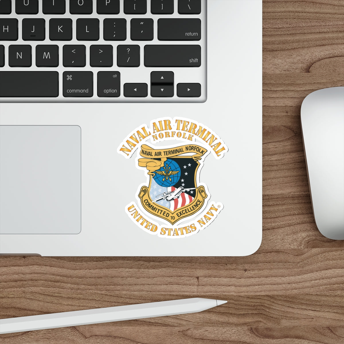 Die-Cut Vinyl Sticker - Navy - Naval Air Terminal Norfolk