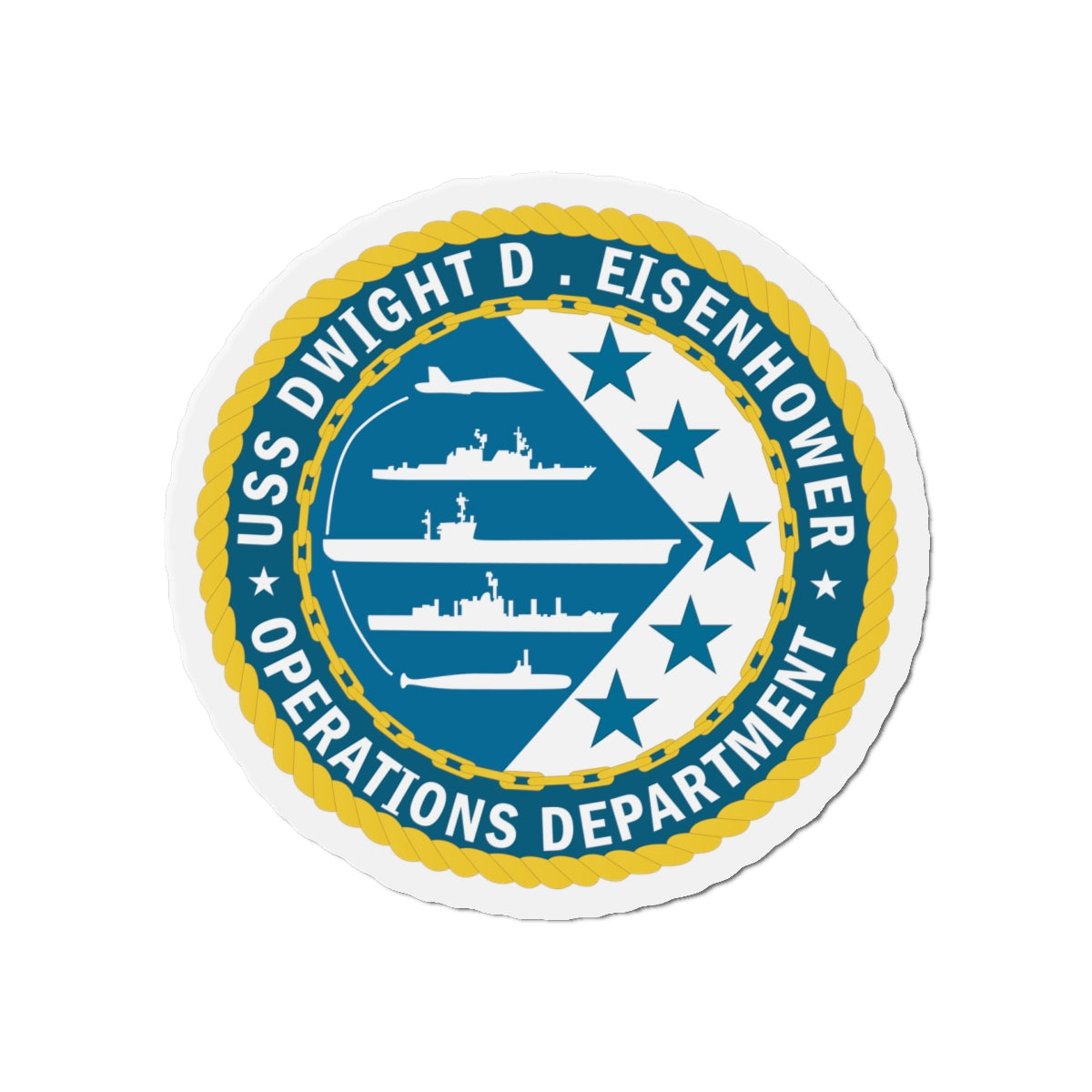 Die-Cut Magnet - Navy - USS Dwight D. Eisenhower (CVN-69) - Operations Department wo txt