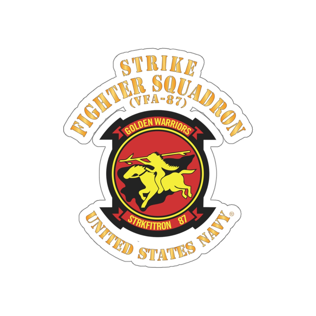 Die-Cut Vinyl Sticker - Navy - Strike Fighter Squadron 87 (VFA-87)