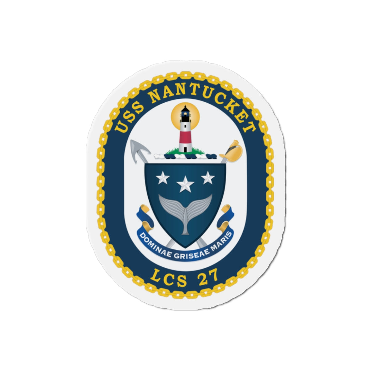 Die-Cut Magnet - Navy - USS Nantucket (LCS-27) wo txt