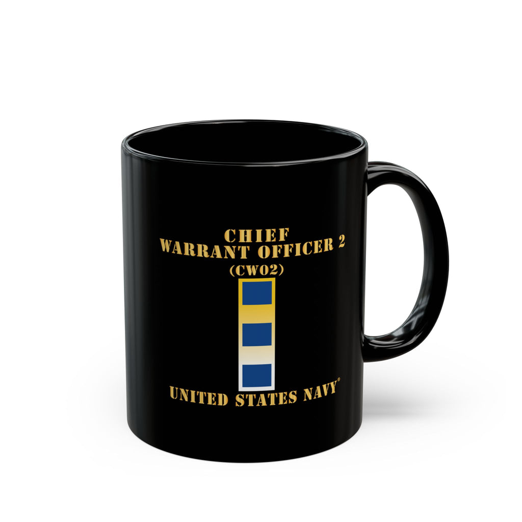 Black Mug (11oz, 15oz) - Navy - Chief Warrant Officer 2 - CW02