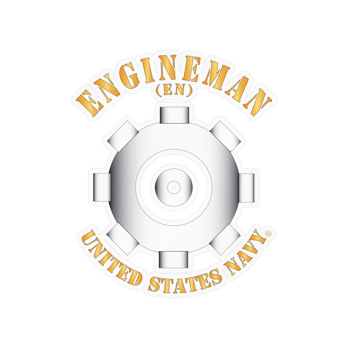 Kiss-Cut Vinyl Decal - Navy - Rate - Engineman (EN)