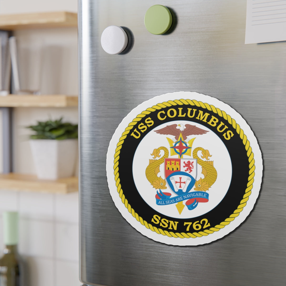 Die-Cut Magnet - Navy - USS Columbus (SSN-762) wo txt