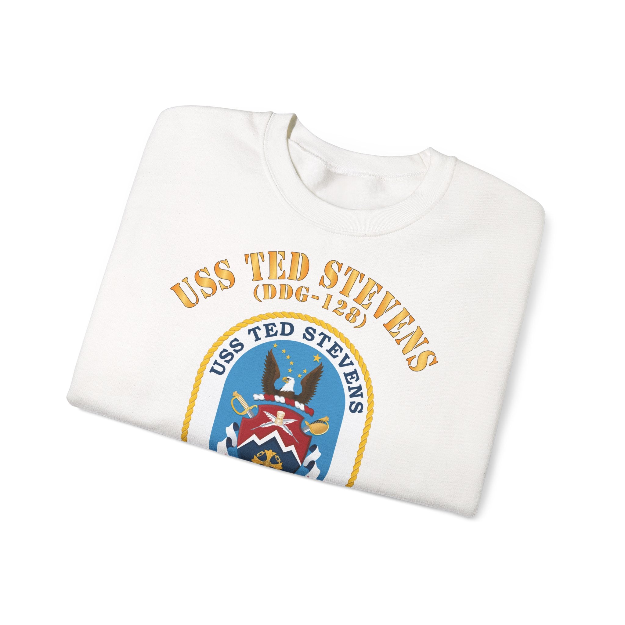 Unisex Heavy Blend™ Crewneck Sweatshirt - Navy - USS Ted Stevens (DDG-128)