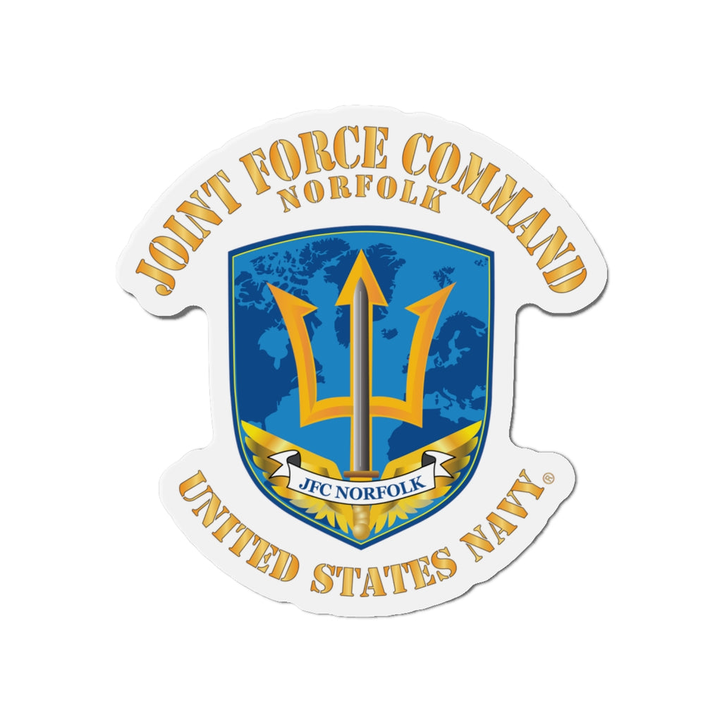Die-Cut Magnet - Navy - Joint Force Command - Norfolk