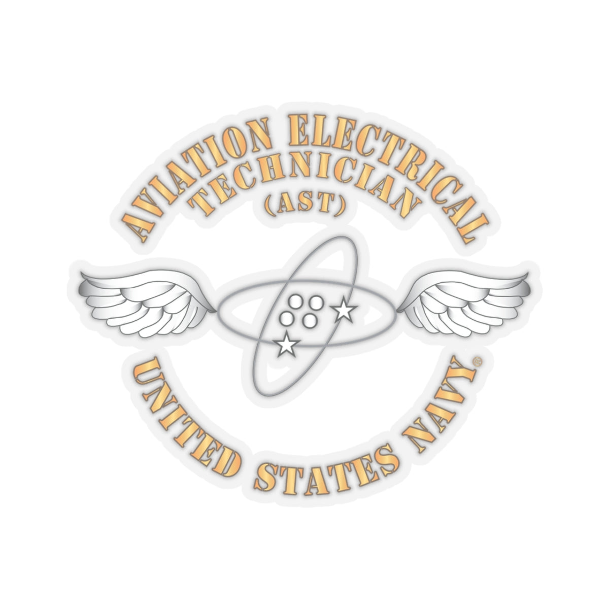 Kiss-Cut Stickers - Navy - Rate - Aviation Electrical Technician (AST)