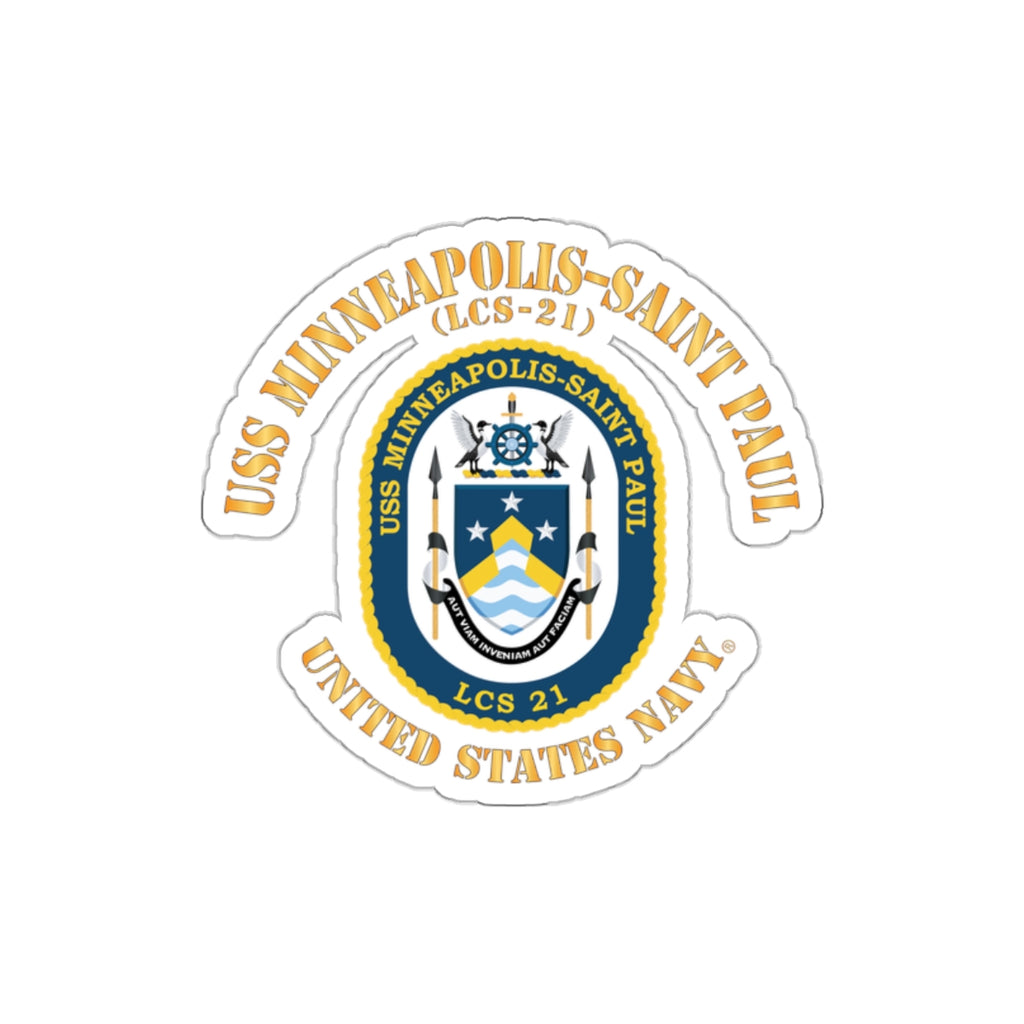 Die-Cut Vinyl Sticker - Navy - USS Minneapolis–Saint Paul (LCS-21)