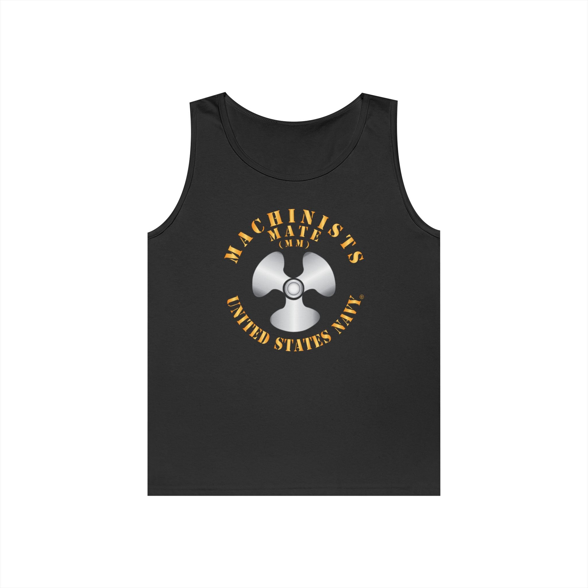 Unisex Heavy Cotton Tank Top - Navy - Rate - Machinists Mate (MM)