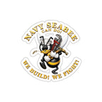 Die-Cut Vinyl Sticker - Navy - Navy SeaBee - w Wrench and Hammer - 3D - Enhanced X 300