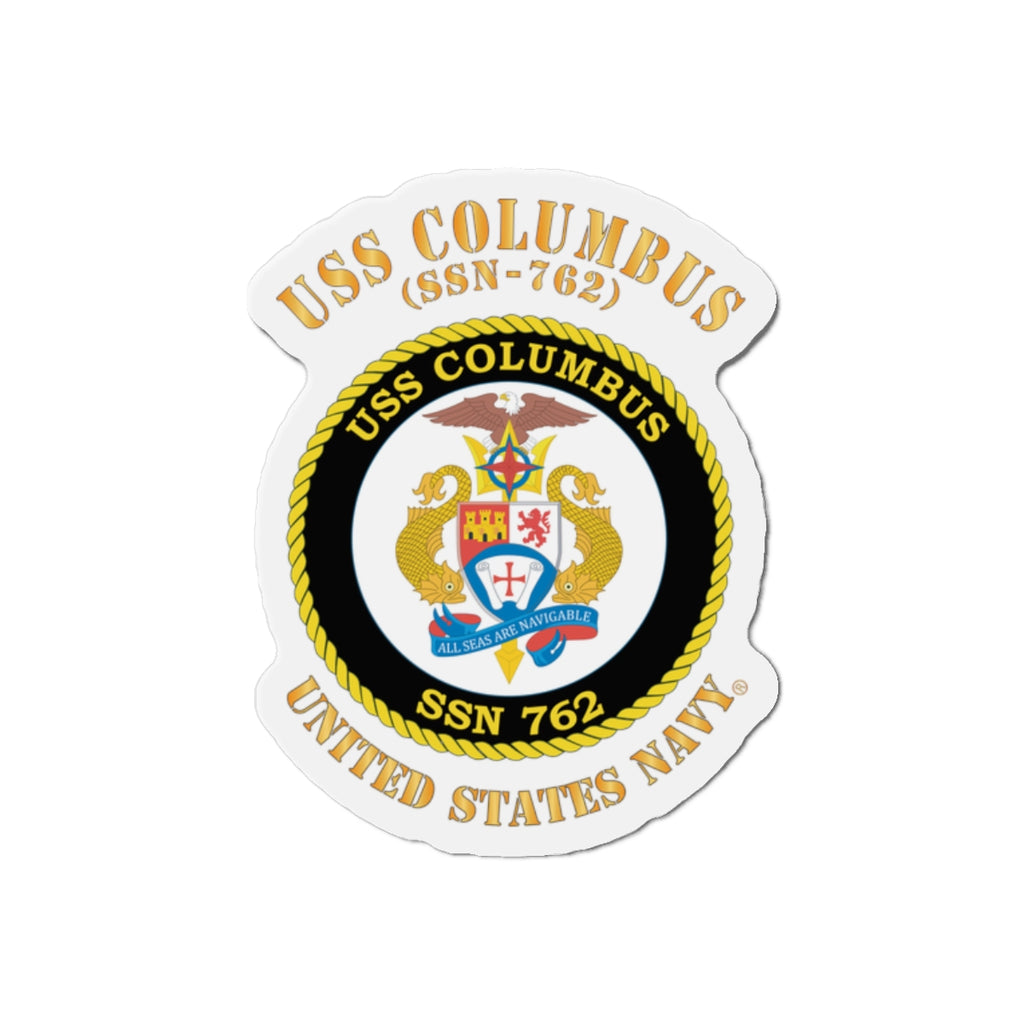 Die-Cut Magnet - Navy - USS Columbus (SSN-762)