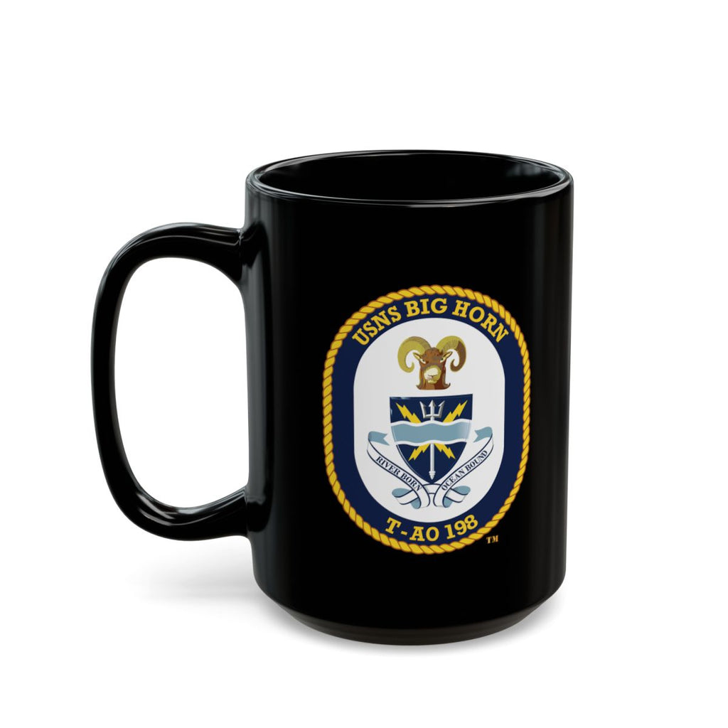 Black Mug (11oz, 15oz) - Navy - USNS Big Horn (T-AO 198) wo txt