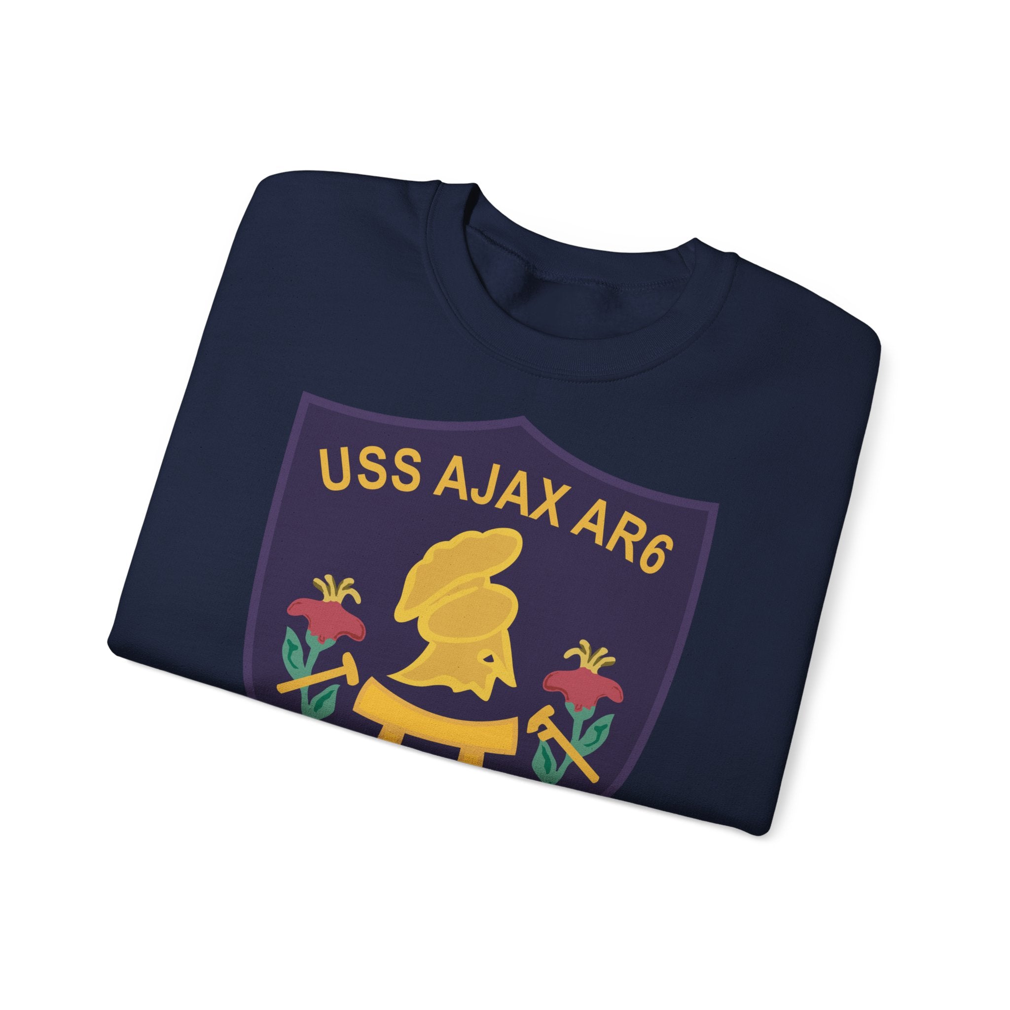 Unisex Heavy Blend™ Crewneck Sweatshirt - Navy - USS Ajax (AR-6) wo txt