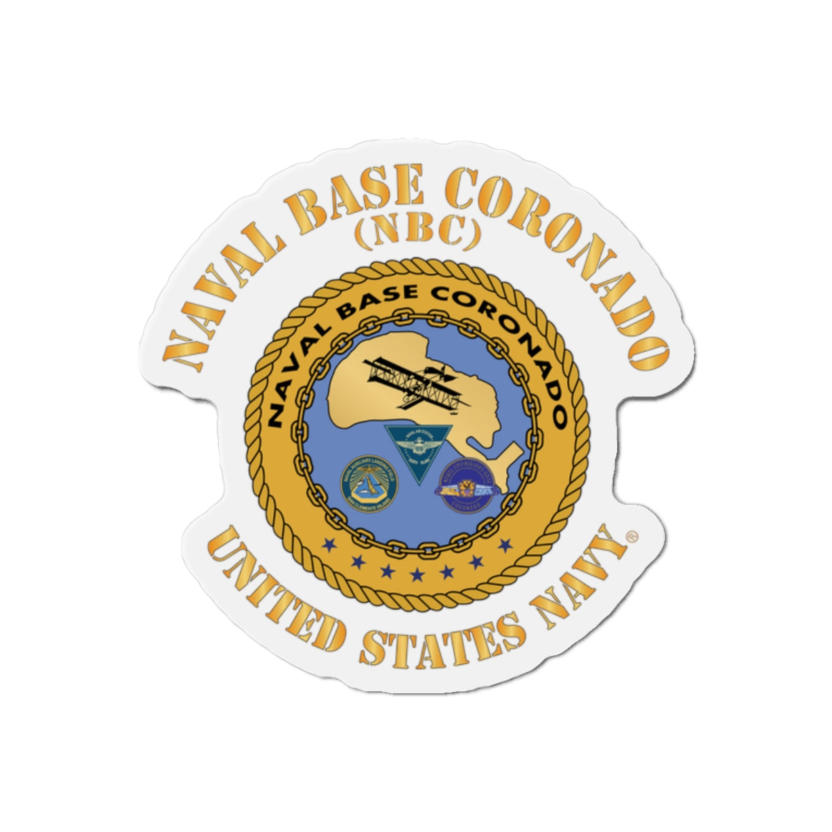 Die-Cut Magnet - Navy - Naval Base Coronado(NBC)
